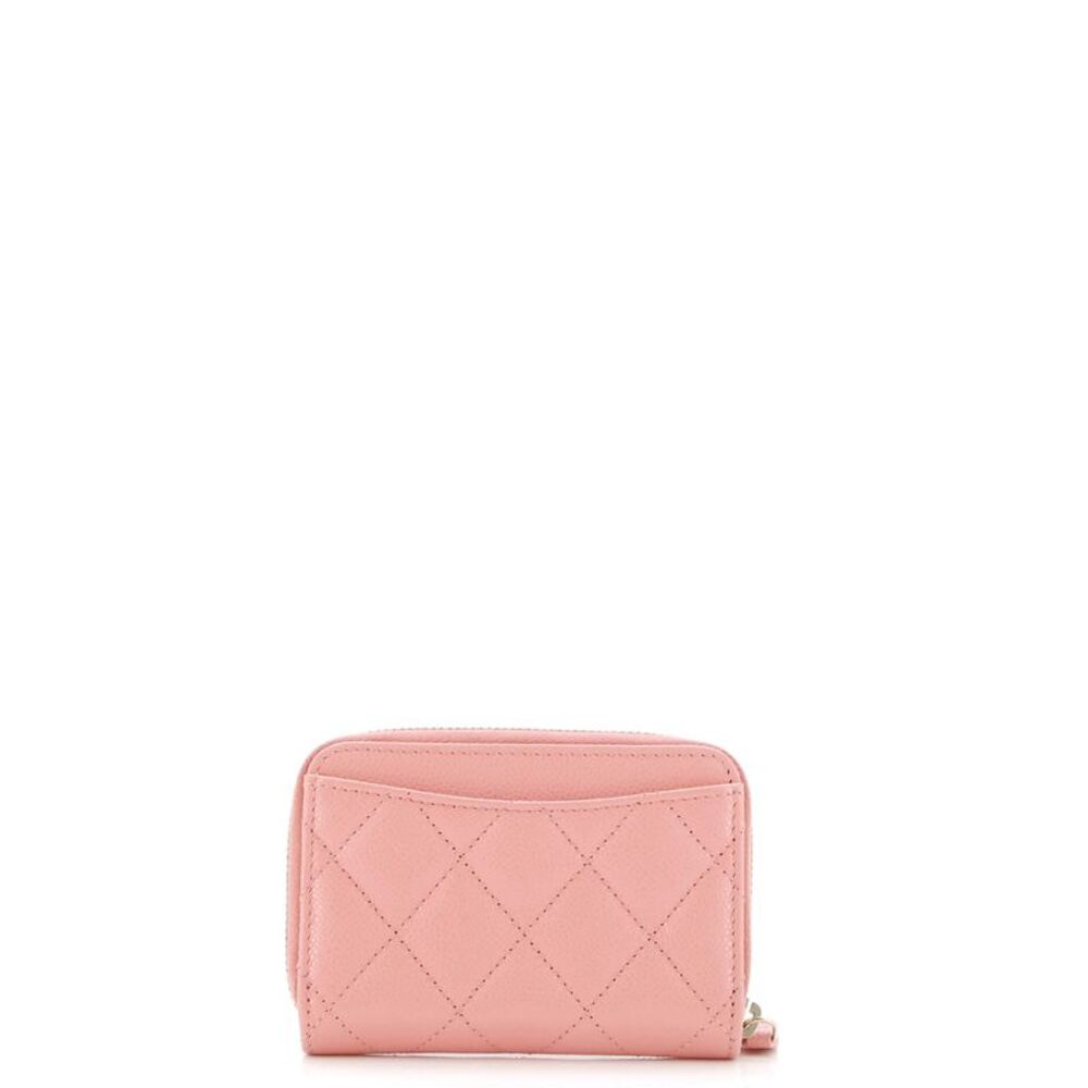 Chanel CC Zip Coin Purse Quilted Caviar Small Pink - Picture 3 of 6